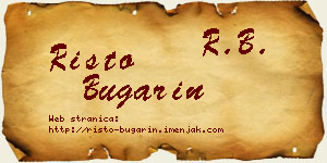 Risto Bugarin vizit kartica